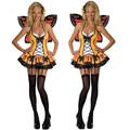 2013-new-adult-sexy-bee-game-dress-butterfly-halloween-costume-yellow-woman-cosplay-club-uniform-dress
